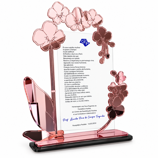 Placa de Acrílico Personalizada – UV + Espelho