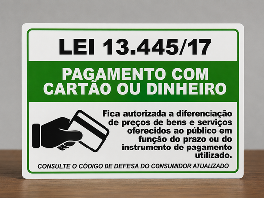 PLACA INFORMATICA- PAGAMENTO COM O CARTÃO OU DINHEIRO