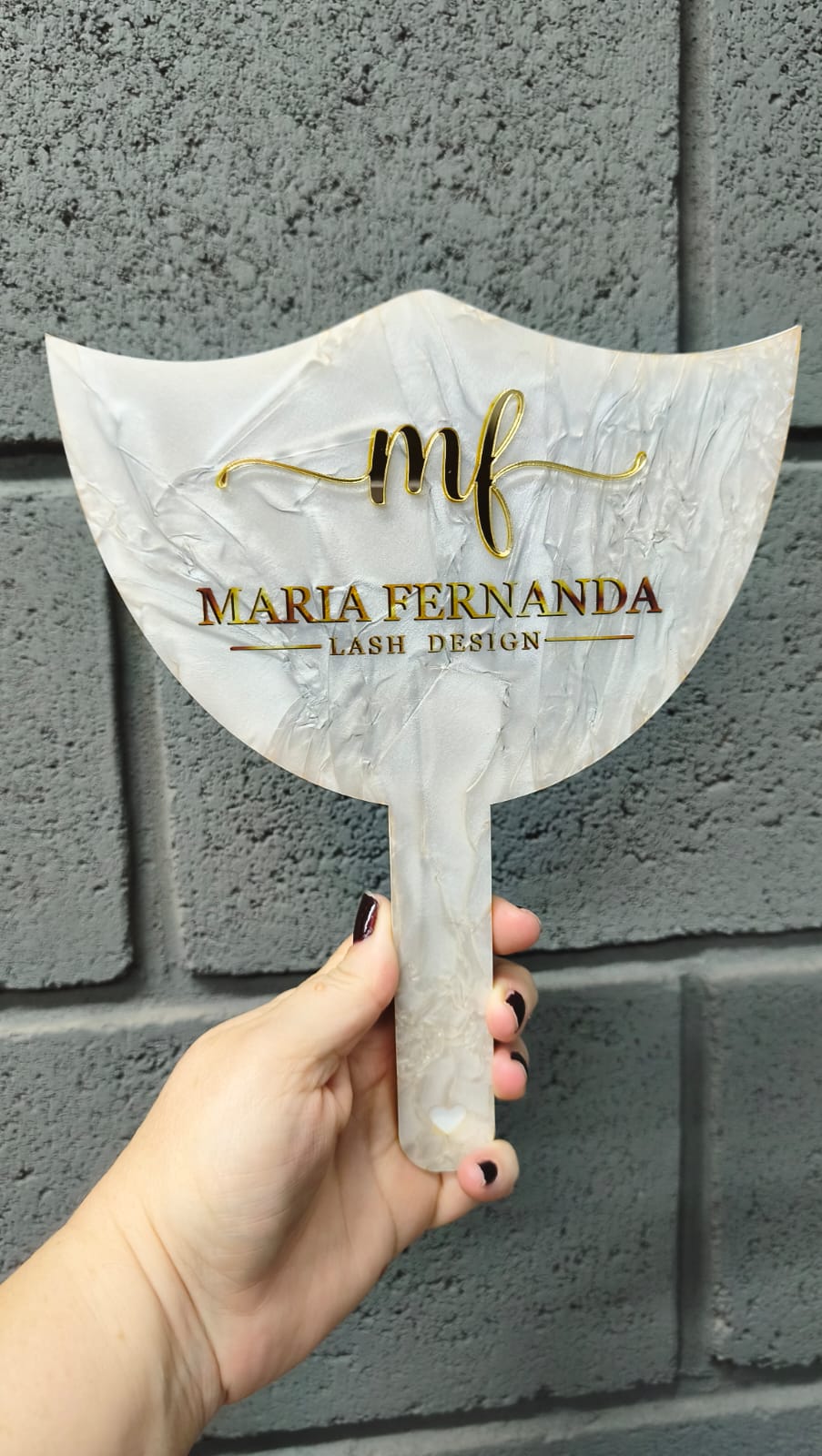 ESPELHO DE MÃO PERSONALIZADO PARA LASH DESIGNER - MODELO EXCLUSIVO