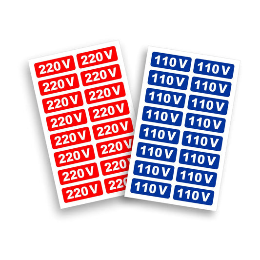 ADESIVO PLACA DE VOLTAGEM 110V  E 220V