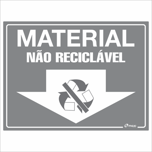 ADESIVO COLETA SELETIVA - MATERIAL NÃO RECICLÁVEL