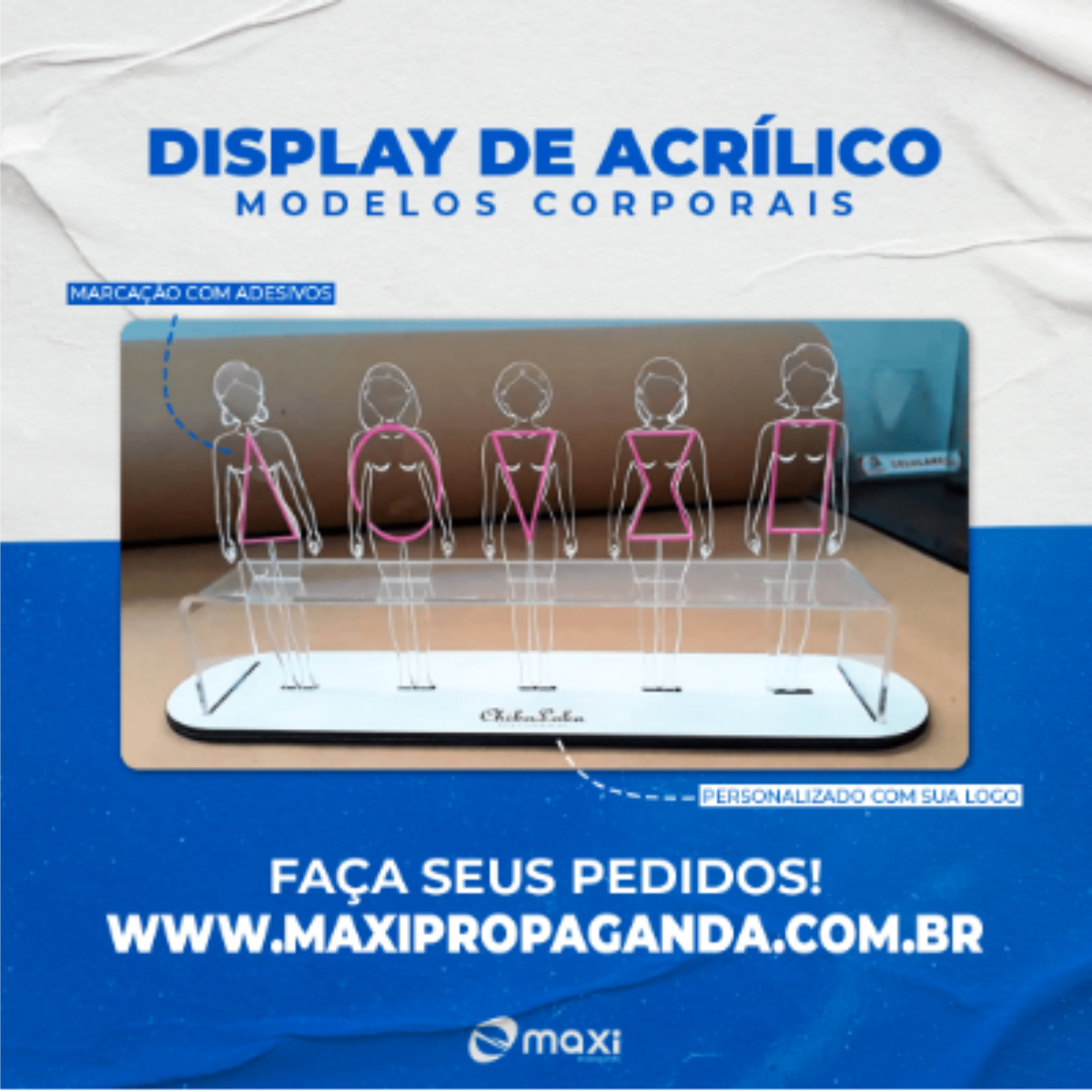 Display de Acrílico e MDF - Modelos Corporais 2