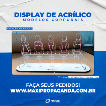 Display de Acrílico e MDF - Modelos Corporais 2